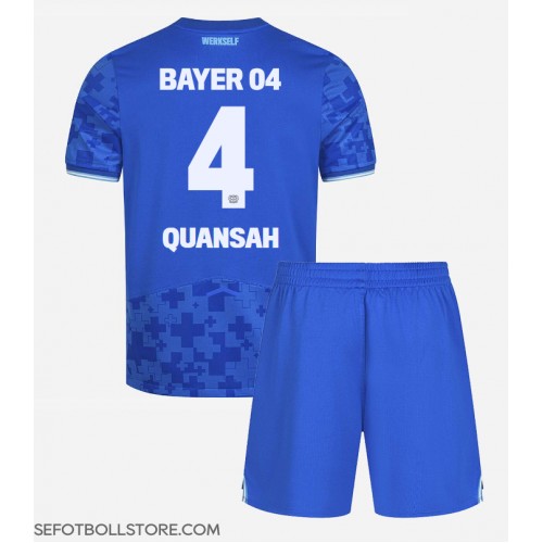 Bayer Leverkusen Jarell Quansah #4 Replika babykläder Tredjeställ Barn 2025-26 Kortärmad (+ korta byxor)